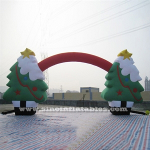 arco publicitario inflable árbol de navidad