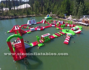 parque acuático flotante inflable gigante para niños y adultos