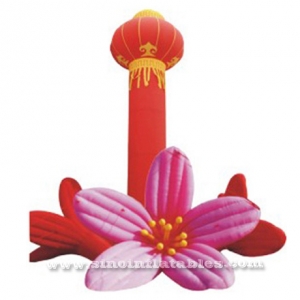 columna inflable linterna china roja