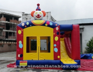 castillo hinchable inflable payaso para niños con tobogán