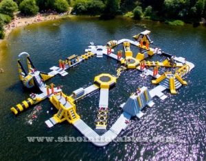 Parque de agua flotante inflable gigante para adultos para adultos