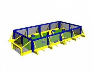 Campo de paintball inflable para bunkers de paintball.