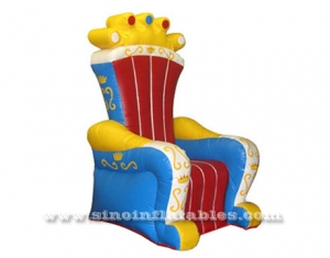 silla de trono inflable royal king para niños