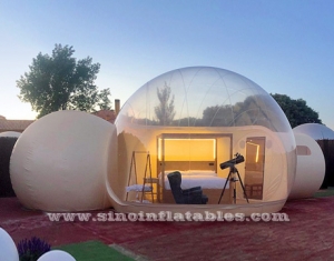 hotel de cabaña de burbujas inflable transparente