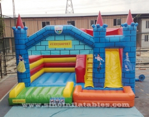  Castillo de salto inflable grande de princesa n princesa con gran tobogán para la venta