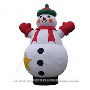 enorme publicidad al aire libre muñeco de nieve inflable