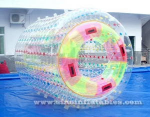 bola de rodillo de agua inflable de doble capa transparente