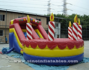 fiesta de cumpleaños torta inflable diapositiva