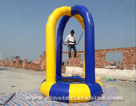 kids N adults inflatable bungee trampoline with harness