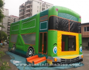 gorila inflable de autobús comercial de grado comercial con pilares de deslizamiento n en el interior