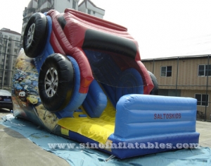 tobogán de coche inflable para niños de rueda grande