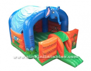 casa de rebote inflable de elefante popular para niños