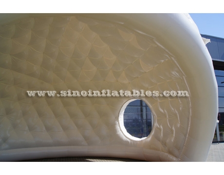 movable white inflatable golf tent