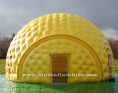  10m Dia. gran carpa de golf inflable amarilla