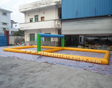 giant floating inflatable water volleyball court