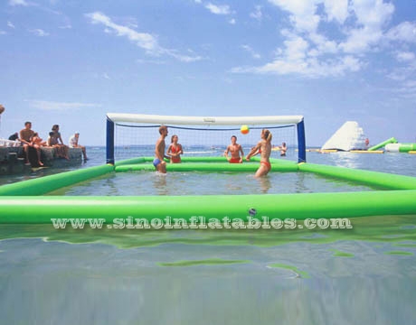 giant floating inflatable water volleyball court