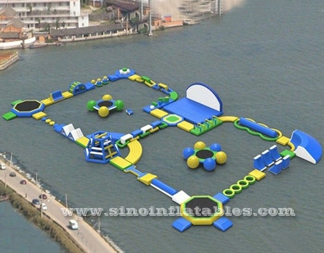 kids N adults giant inflatable floating water obstacle course