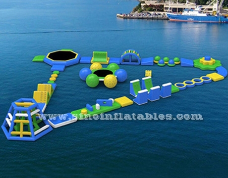 kids N adult giant inflatable floating water obstacle course