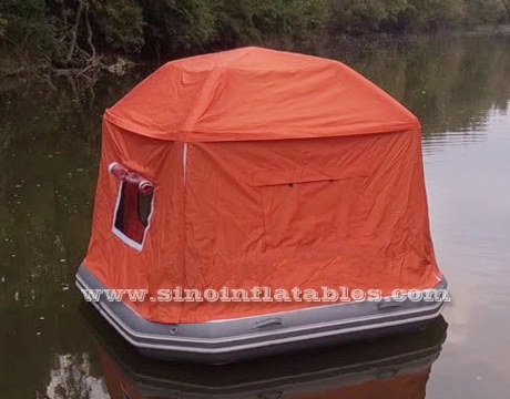enclosed airtight inflatable floating tent