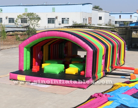 Rainbow Stone Hop Inflatable Obstacle Course Race for Inflatable 5K