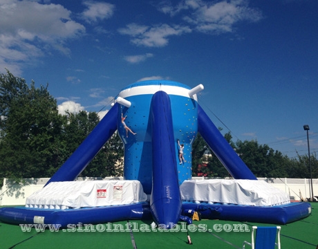 inflatable rock climbing wall with freestyle airbag