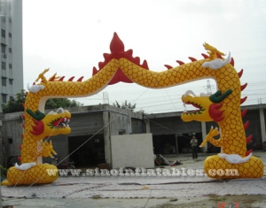 arco inflable de la promoción del dragón de china