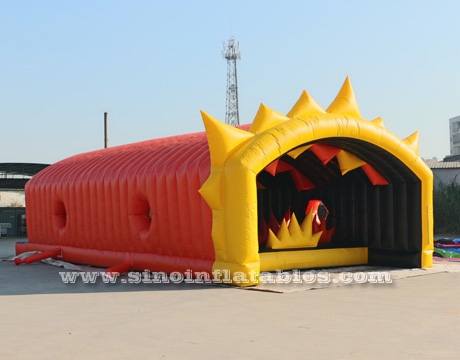 adults inflatable obstacle course with tent cover