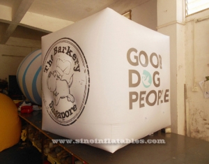 Vuelo publicitario inflable cubo cuadrado helio globo