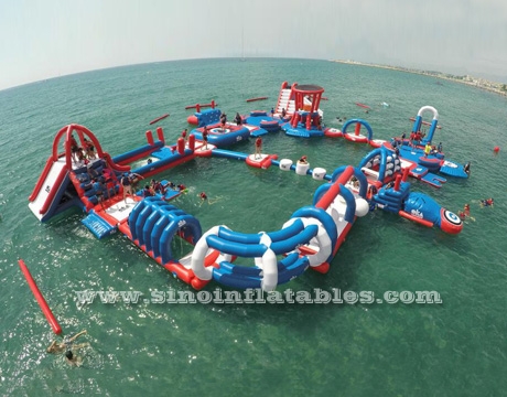 inflatable floating water obstacle course