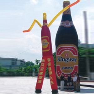 botella de cerveza publicitaria inflable bailarina de aire