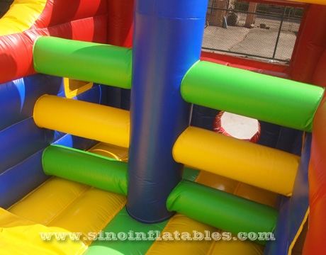 kids interactive pirate ship inflatable obstacle course