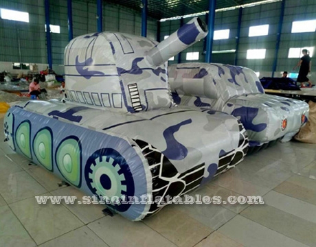 giant camo inflatable tank paintball bunker