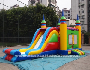 Infantil colorido comercial juego combo inflable