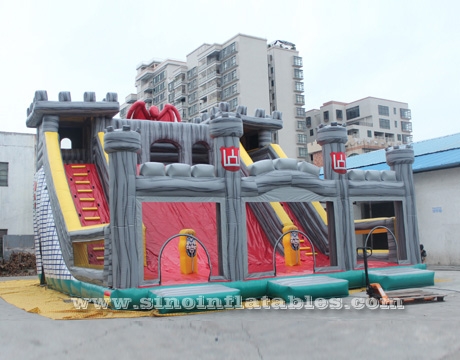 kids giant inflatable medieval castle slide
