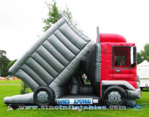 tobogán inflable de camión de basura para niños gigantes altos