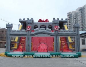 tobogán inflable gigante castillo medieval para niños