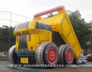 Diapositiva inflable del camión volquete gigante del gigante de los niños