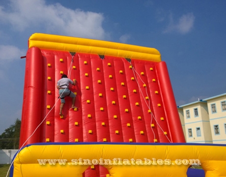 giant inflatable rock climbing wall