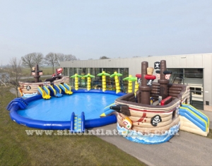 barcos piratas niños y adultos parque acuático inflable gigante