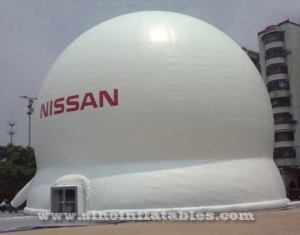carpa de proyección de planetario inflable con cúpula gigante