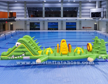 crocodile inflatable water obstacle course