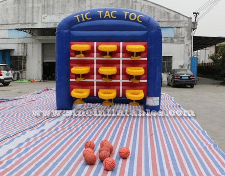 9 basketballs inflatable TIC TAC TOE game