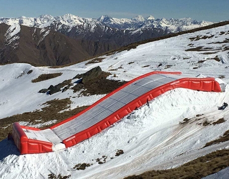 giant inflatable snowboard landing airbag