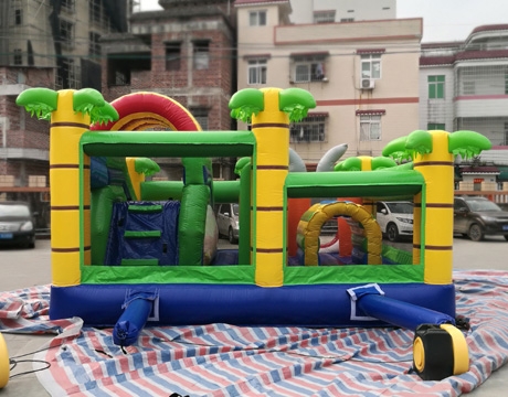 rabbit park kids inflatable bouncy castle with slide