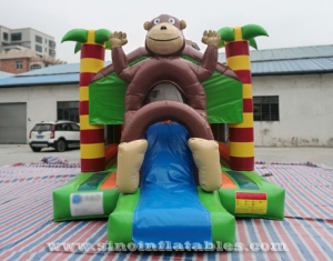 castillo hinchable combo inflable mono de la selva para niños