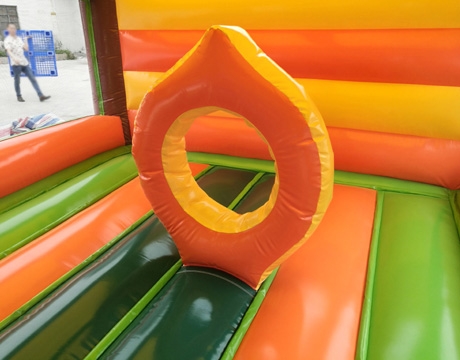 kids jungle monkey inflatable combo bouncy castle