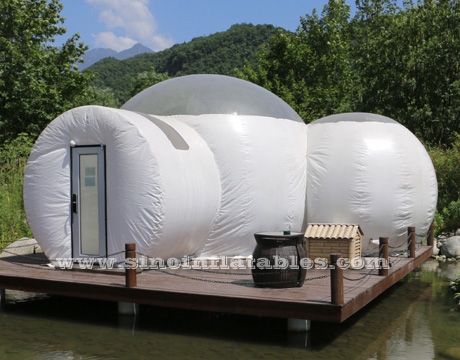 Clear Top inflable Bubble Lodge Hotel