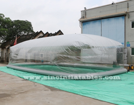 clear inflatable pool cover