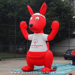 De forma personalizada rojo inflable de la publicidad de la mascota de Joey
