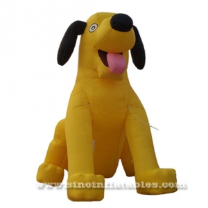 diseño personalizado de gran inflable amarillo perro